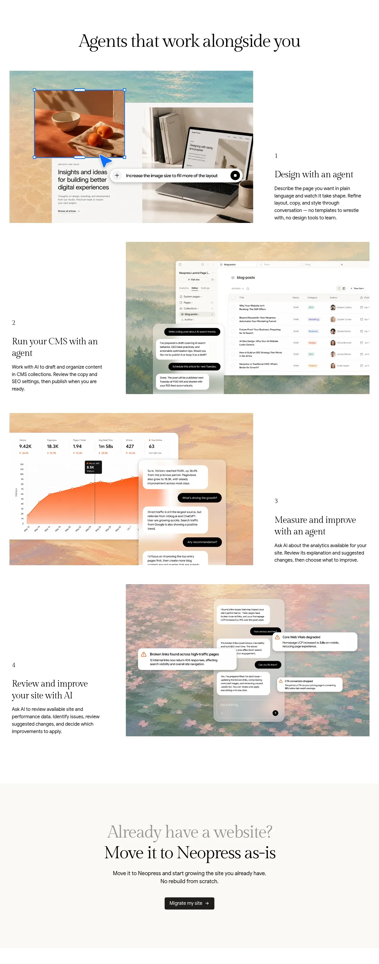 Neopress feature grid component