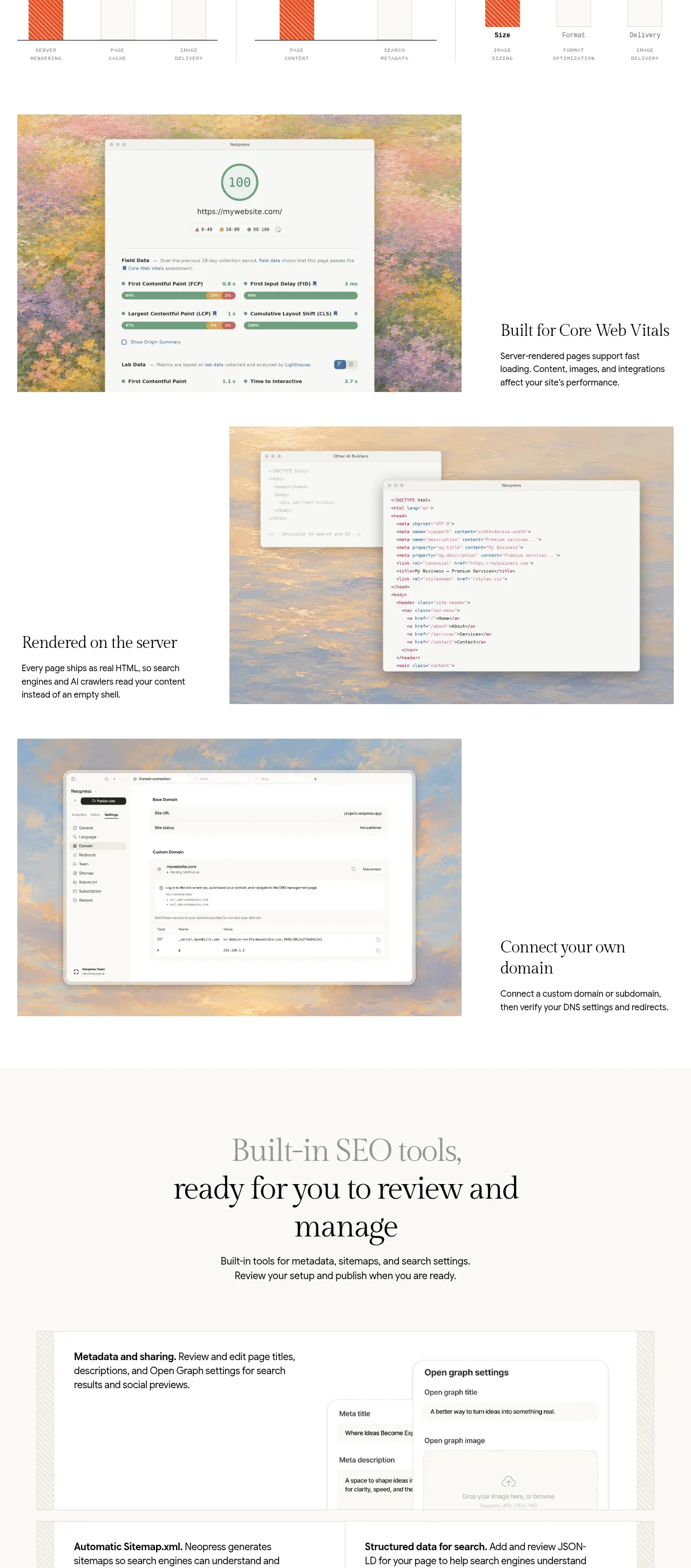 Neopress feature grid component