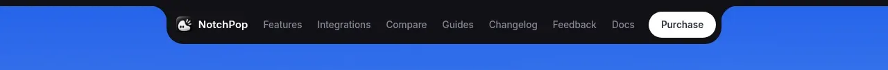 NotchPop navigation component