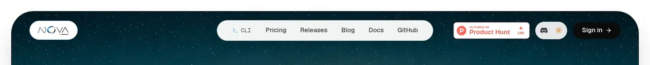 NOVA CLI v1.0 navigation component