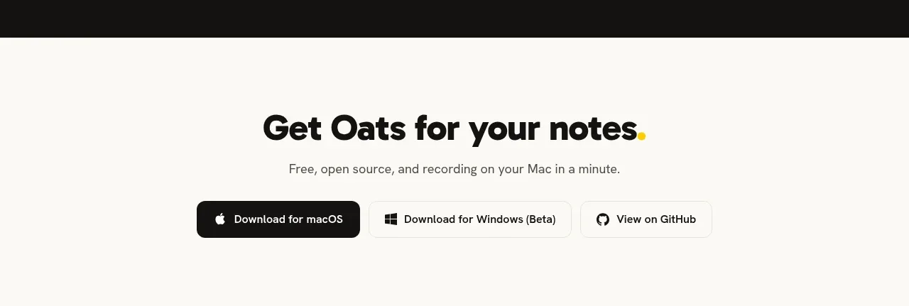 Oats call to action component