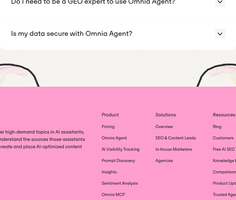 Omnia Agent faq component