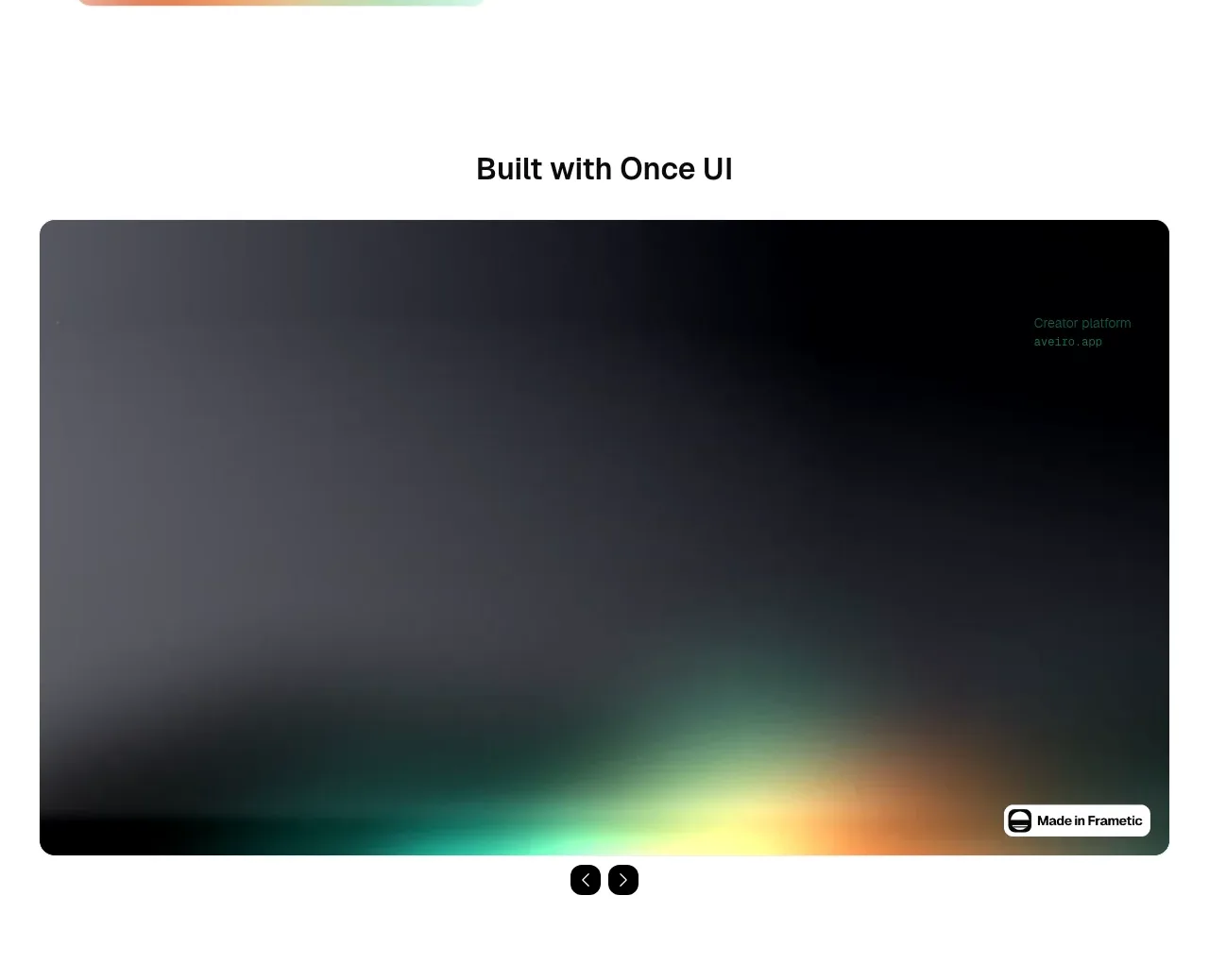 Once UI 2.0 gallery component