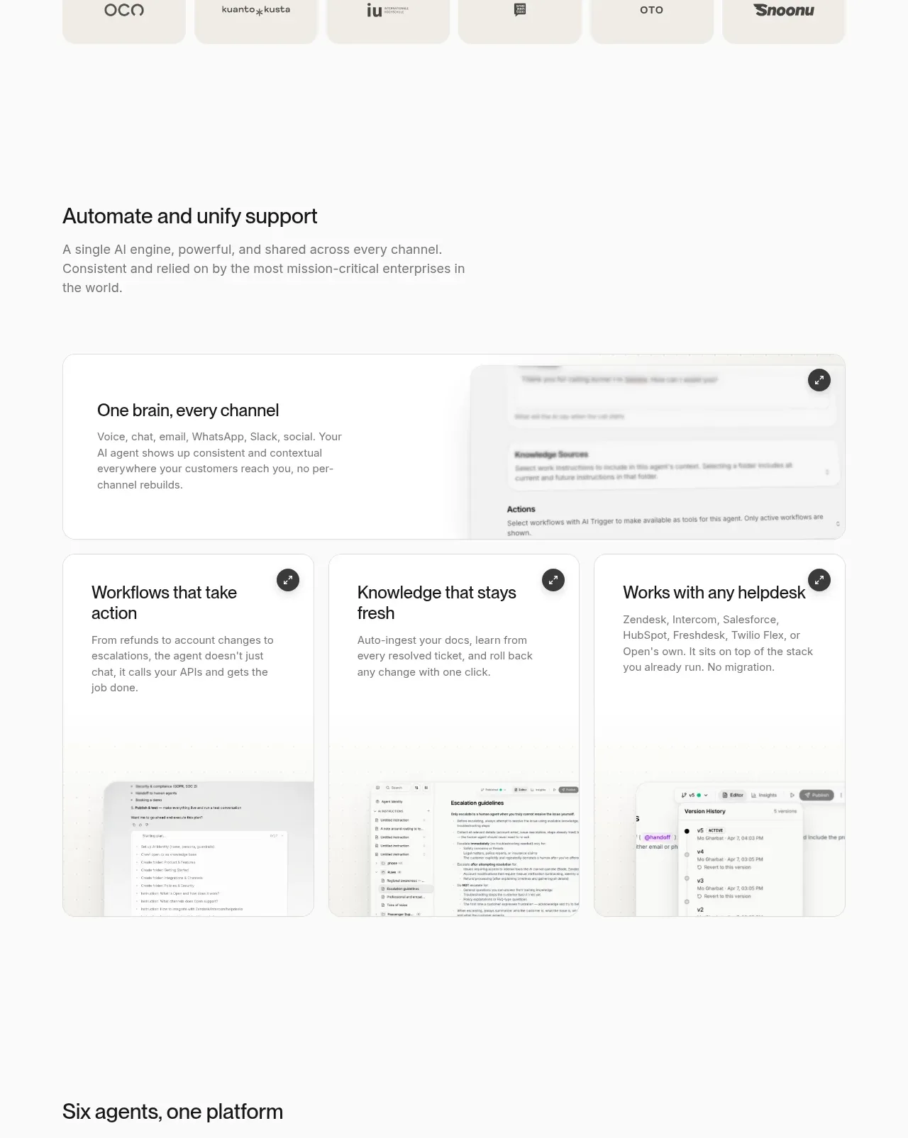 Open For sales feature grid component