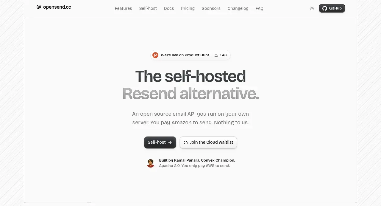 opensend.cc hero component