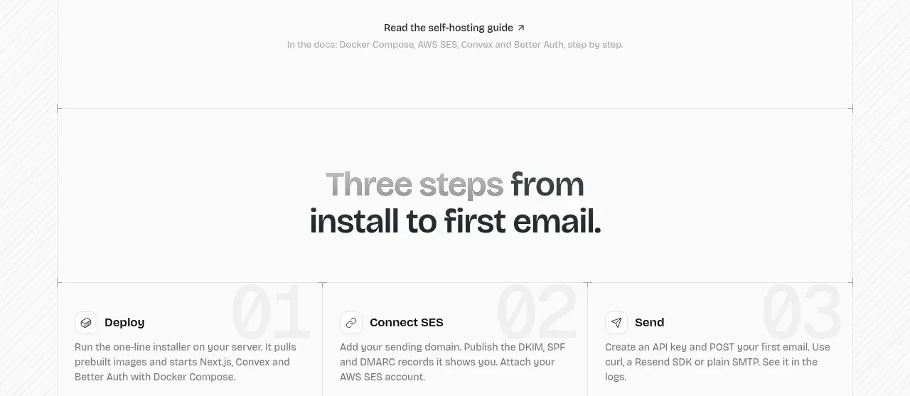 opensend.cc feature grid component