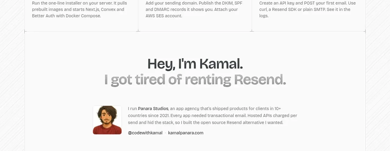 opensend.cc testimonials component