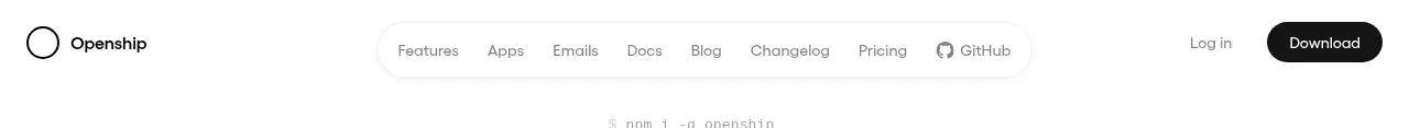 OpenShip Cloud navigation component