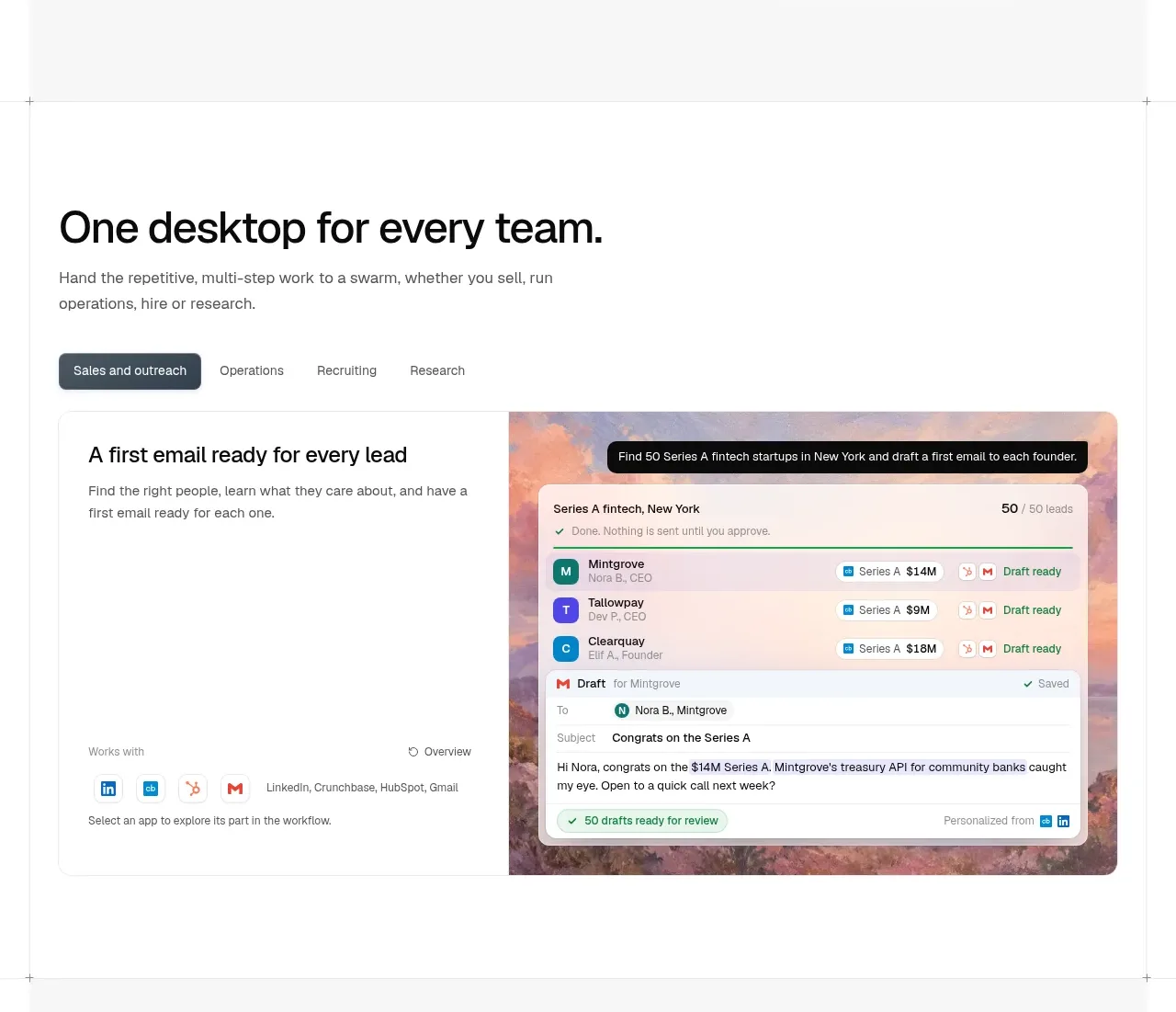 OpenSwarm tabs & steps component