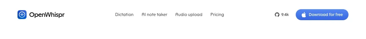 OpenWhispr for iOS navigation component