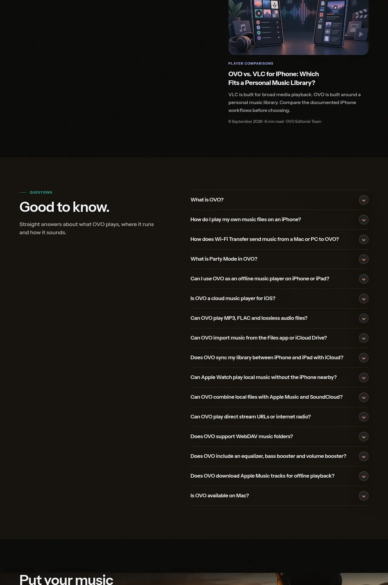 OVO faq component