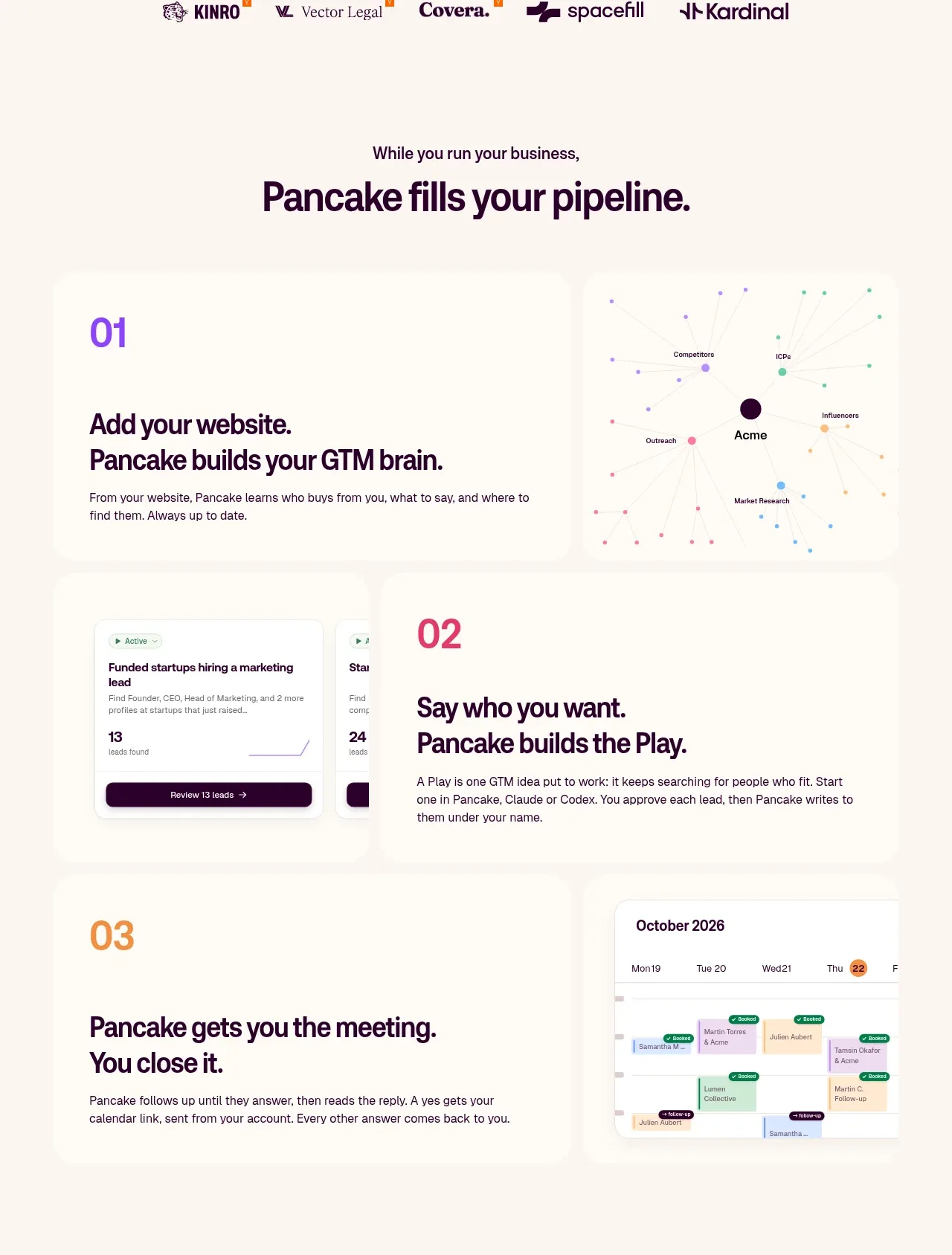Pancake feature grid component