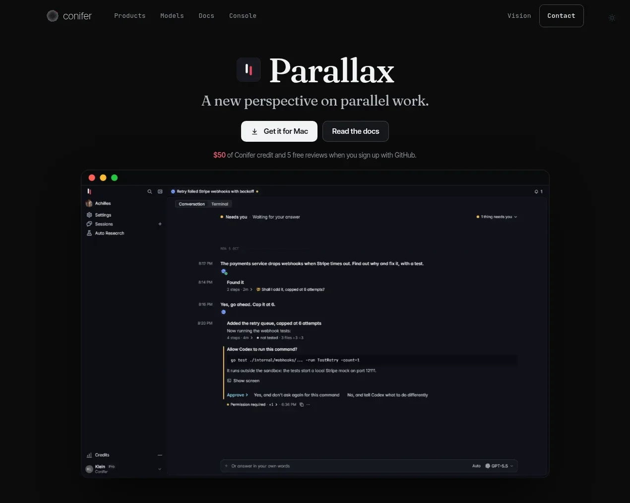 Parallax hero component
