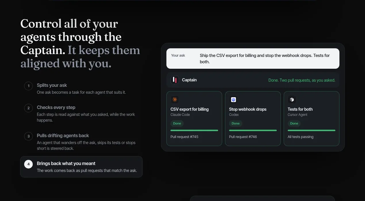 Parallax feature grid component
