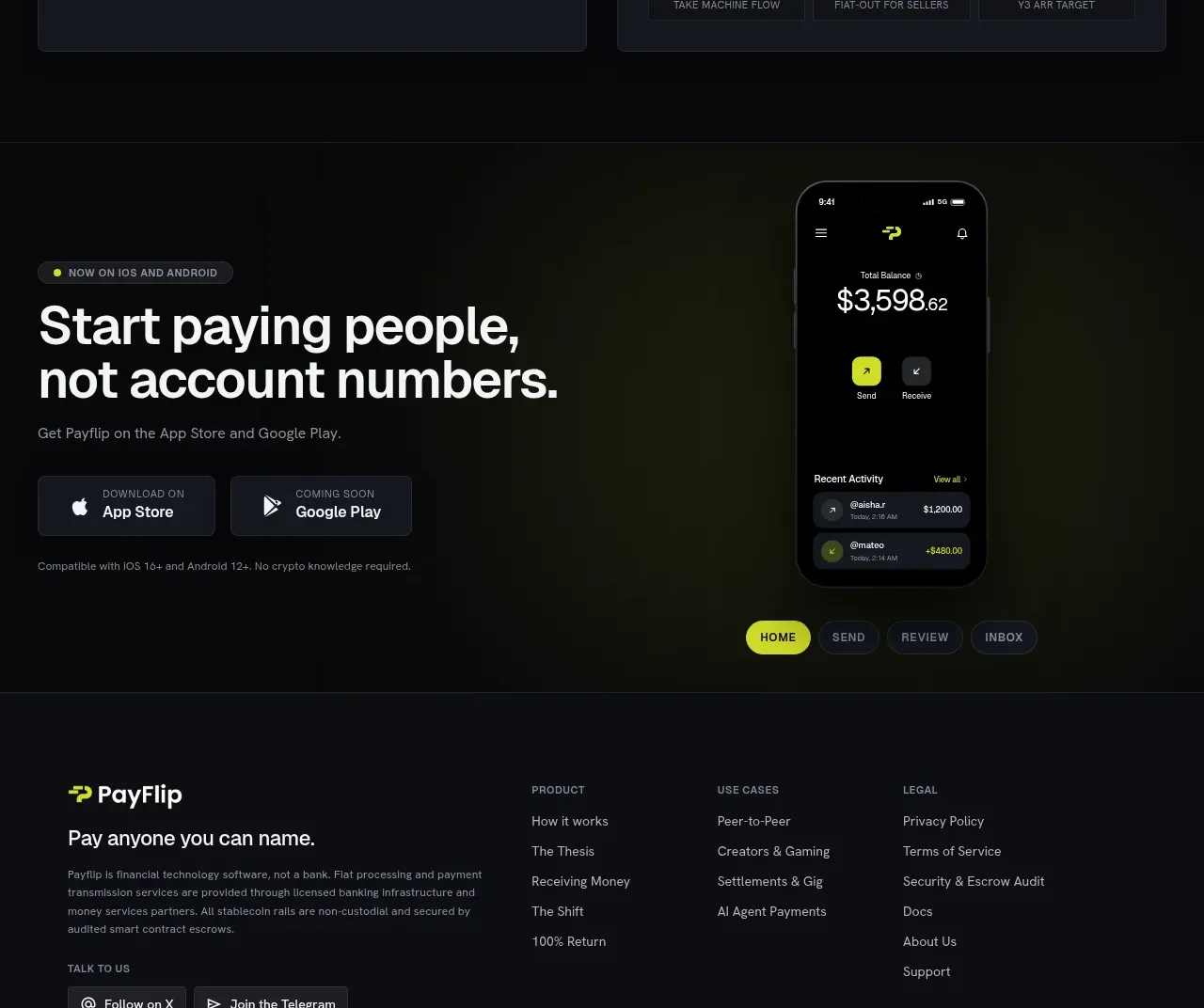 Payflip call to action component