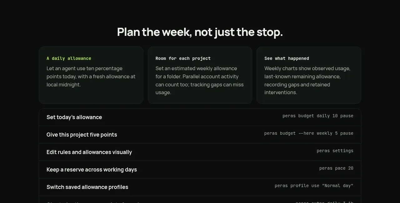 Peras feature grid component