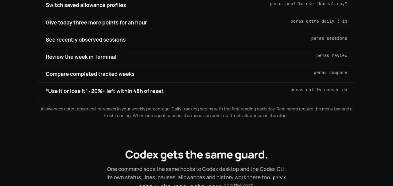 Peras feature grid component