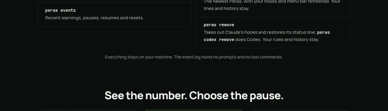Peras feature grid component