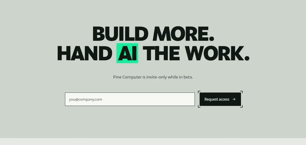Pine Computer call to action component