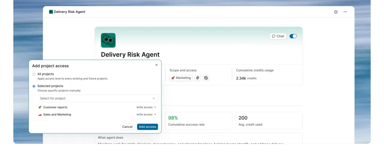Plane Agents call to action component