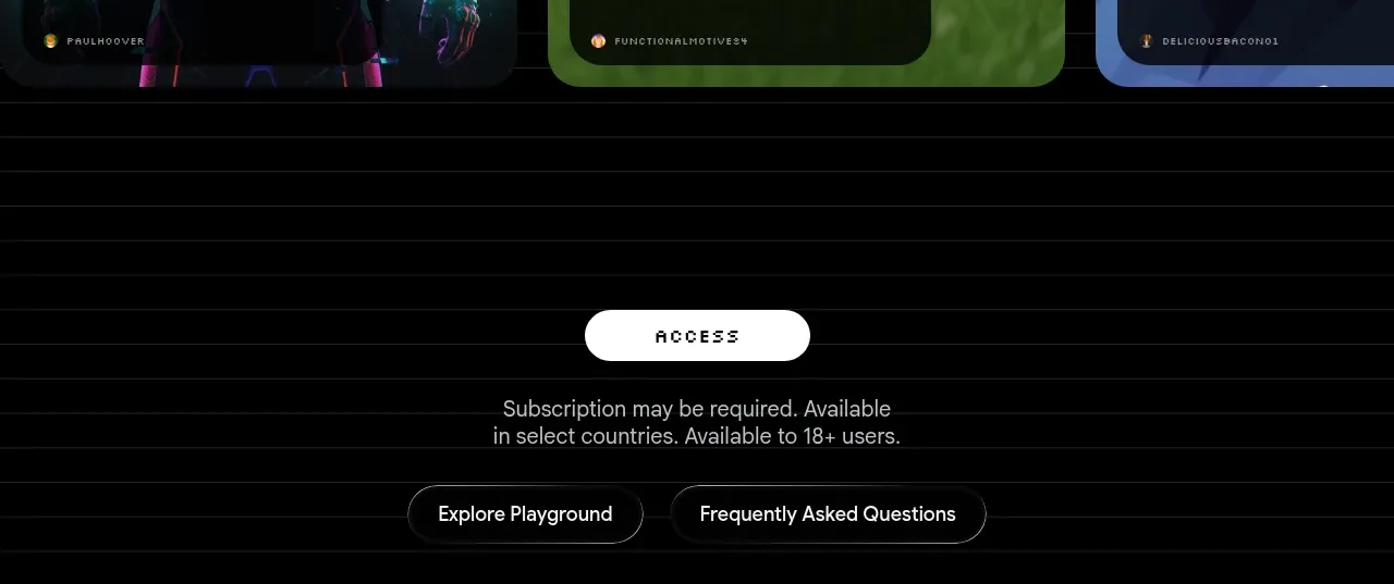 Playground by Google Labs call to action component