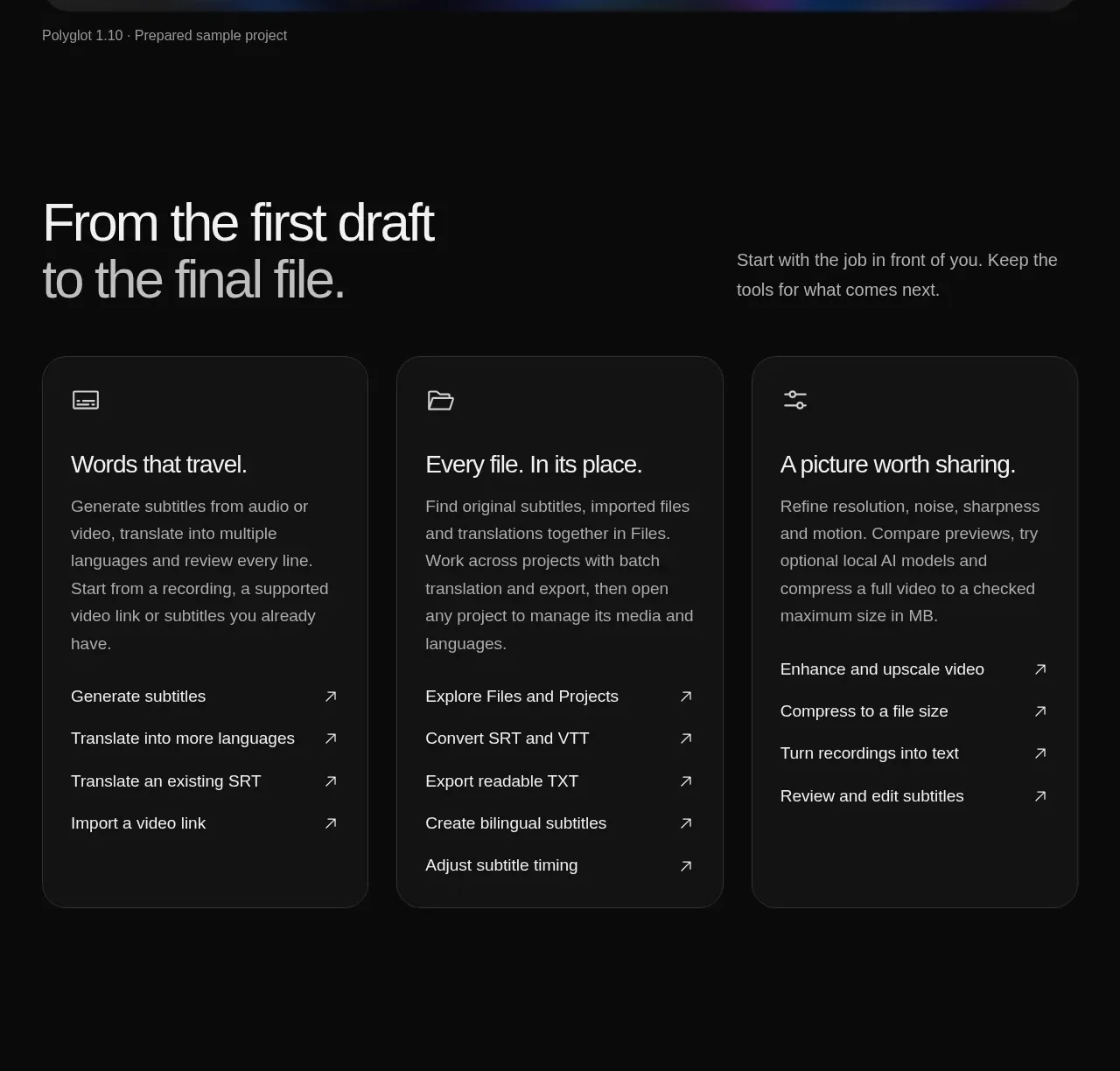 Polyglot feature grid component