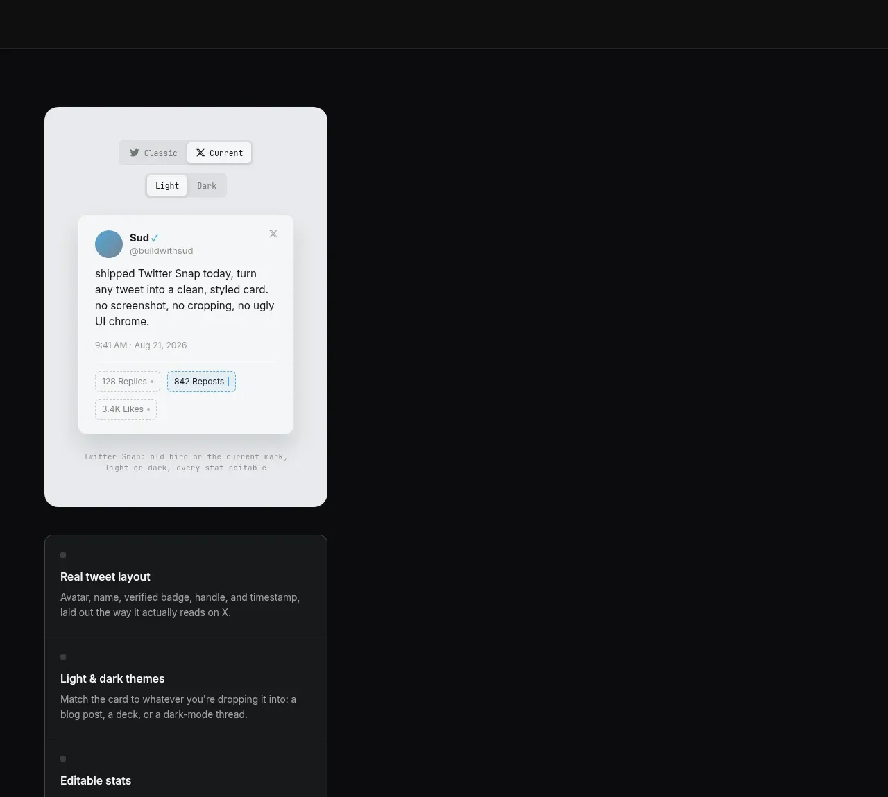 Portfolio Frame feature grid component