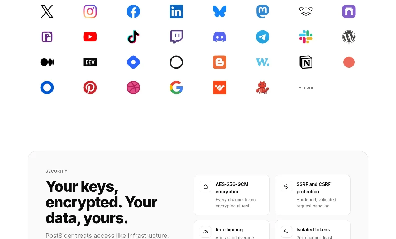 PostSider logo cloud component