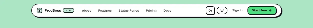 ProcBoss navigation component