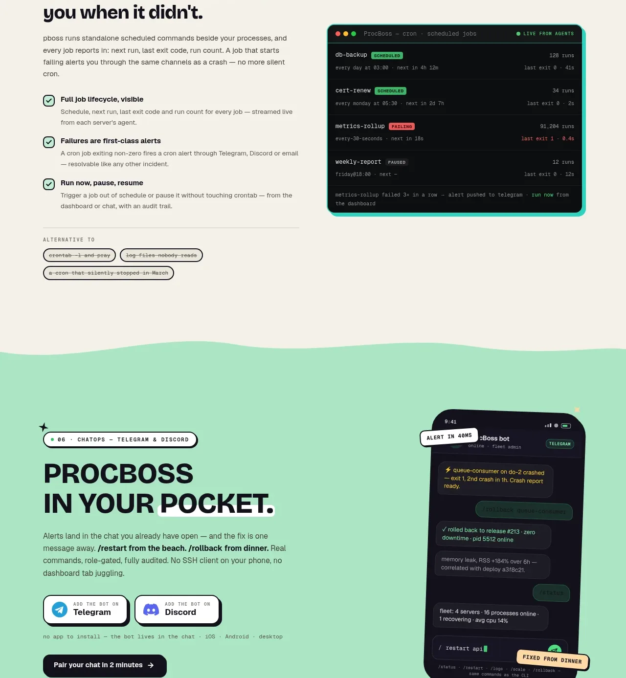 ProcBoss call to action component