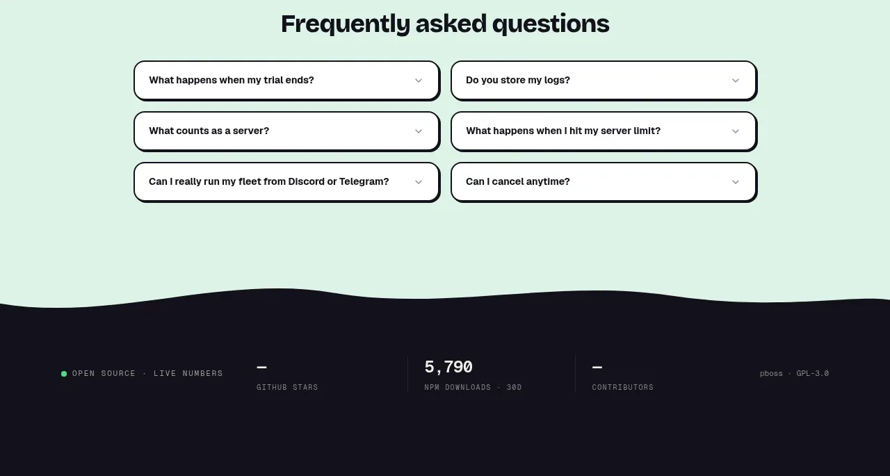 ProcBoss faq component