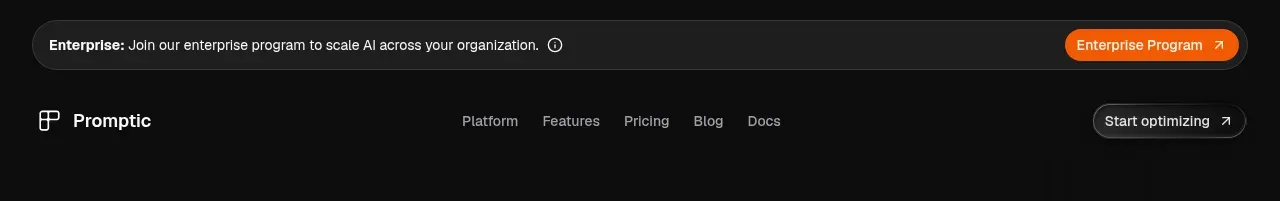 Promptic navigation component