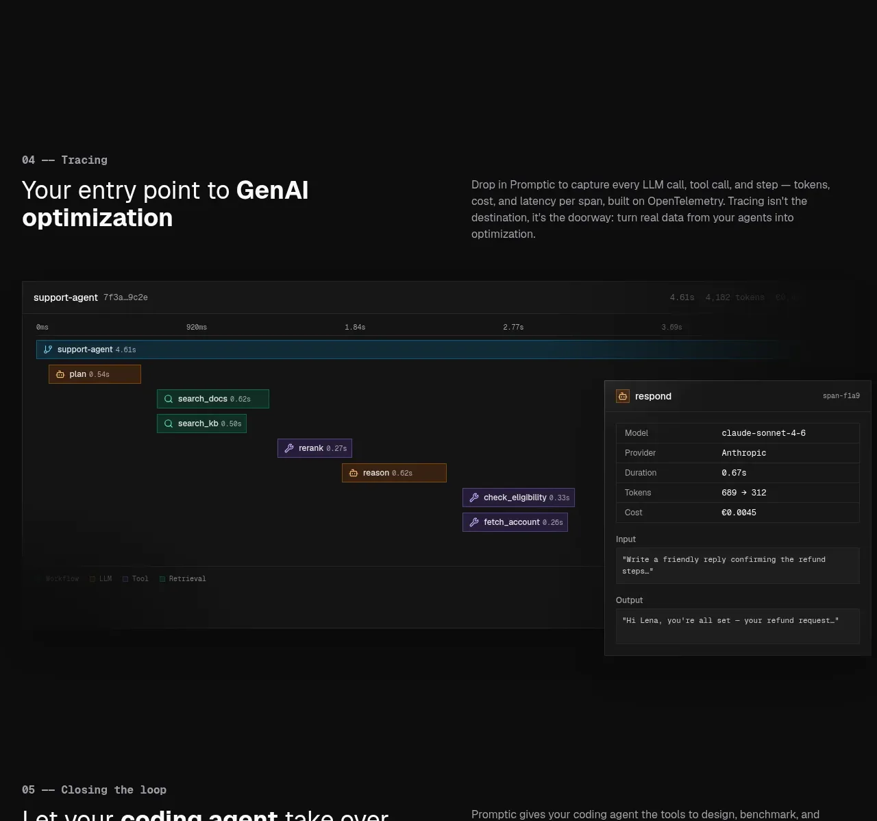 Promptic feature grid component