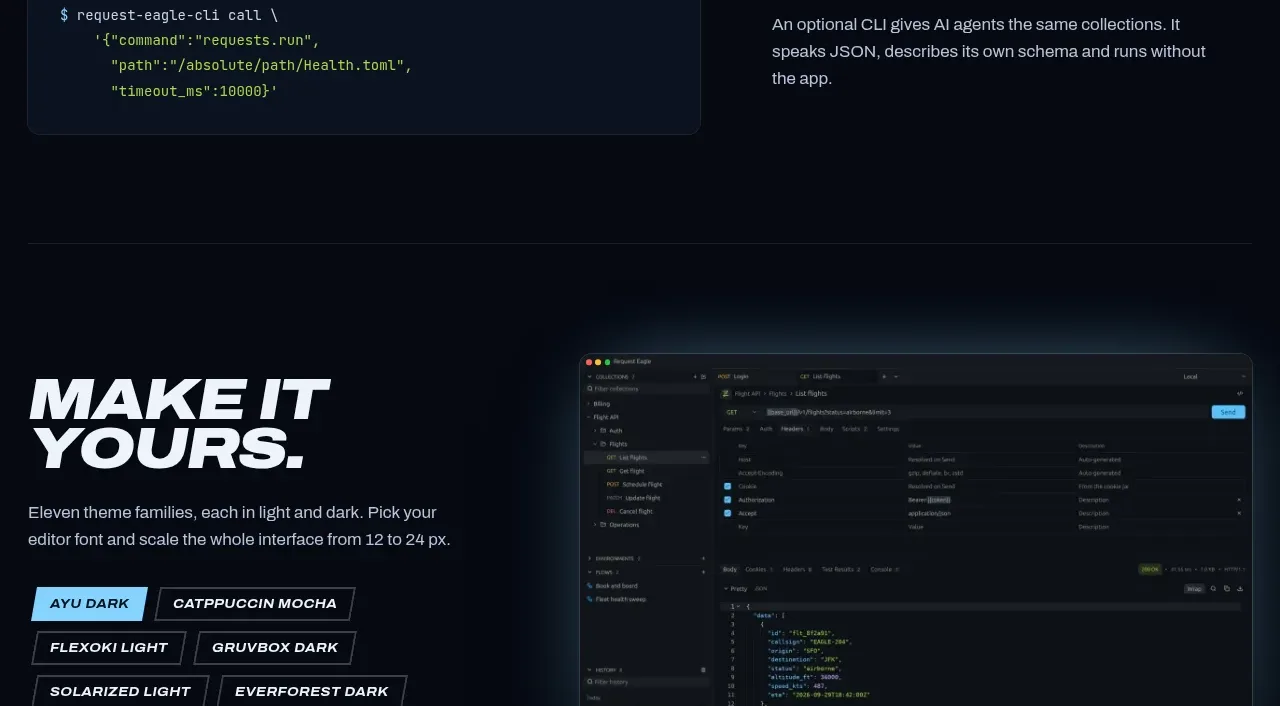 Request Eagle feature grid component
