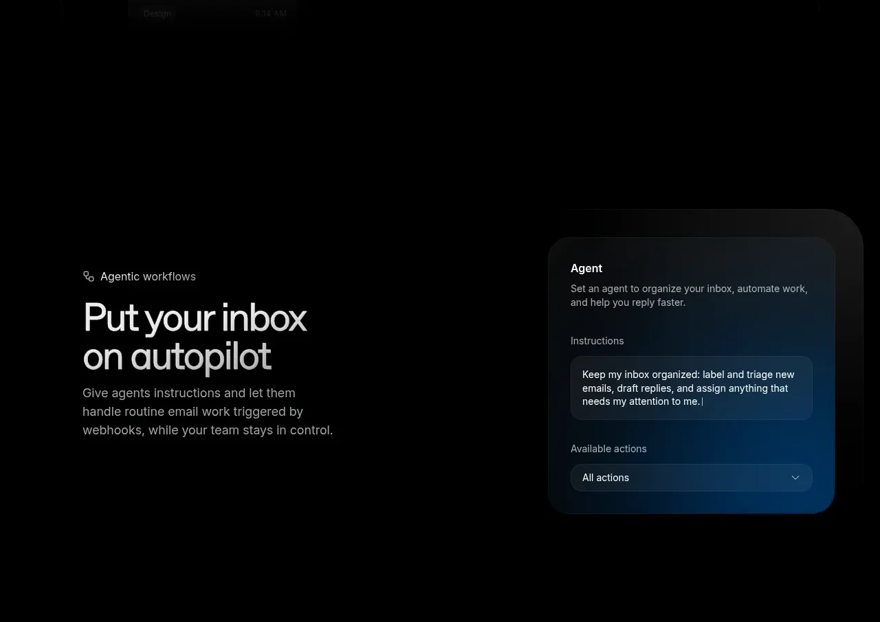 Resend Inboxes feature grid component