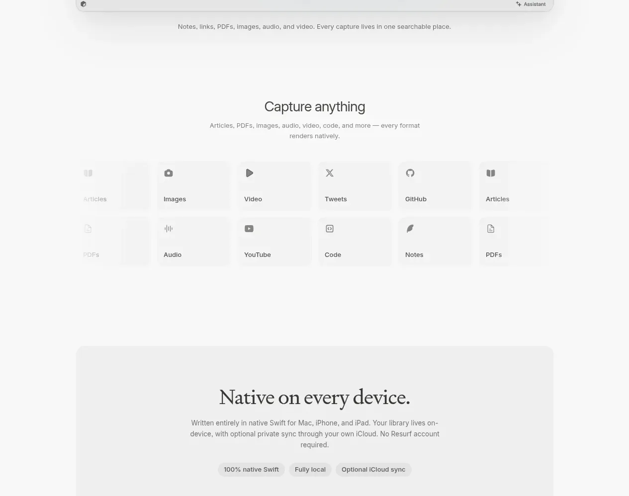 Resurf feature grid component