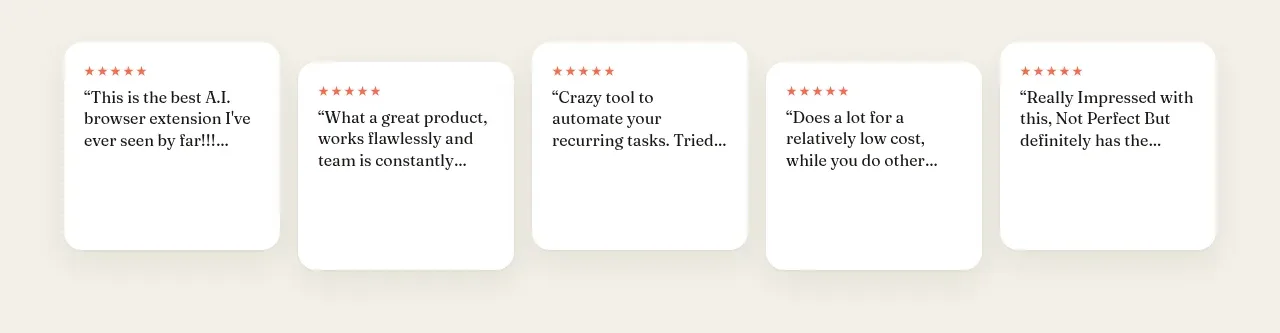 Retriever AI testimonials component