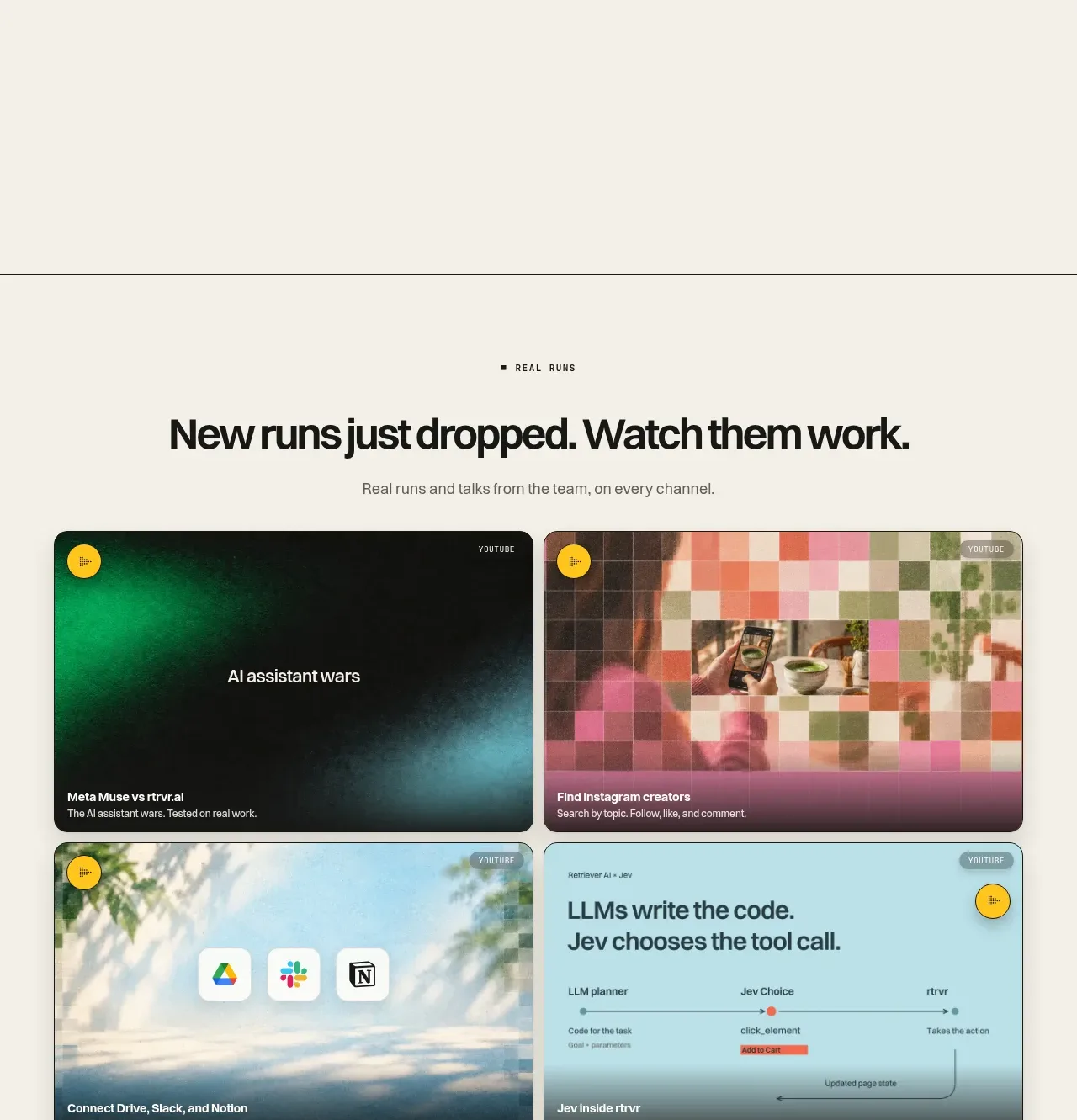 Retriever AI gallery component