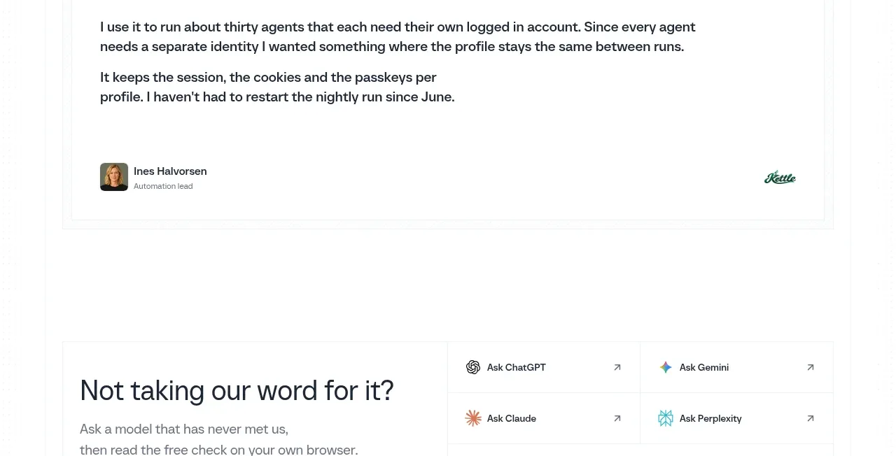 Scalebrowser testimonials component