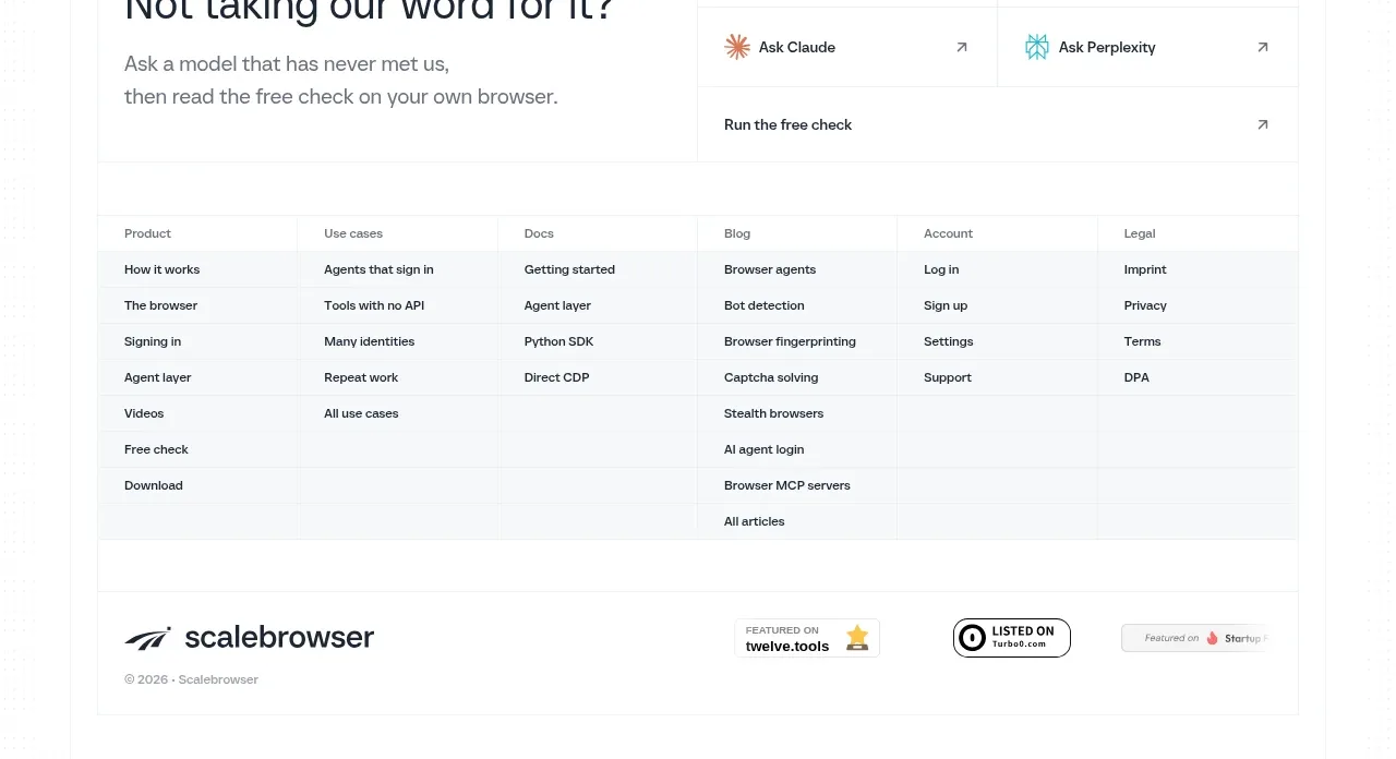 Scalebrowser footer component
