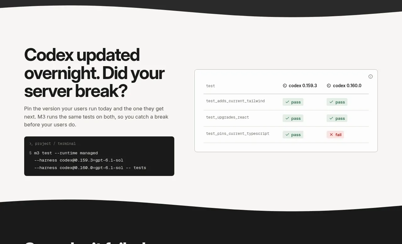 SineFrame M3 feature grid component