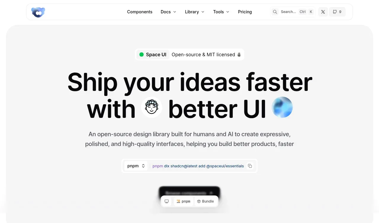 spaceui.one hero component