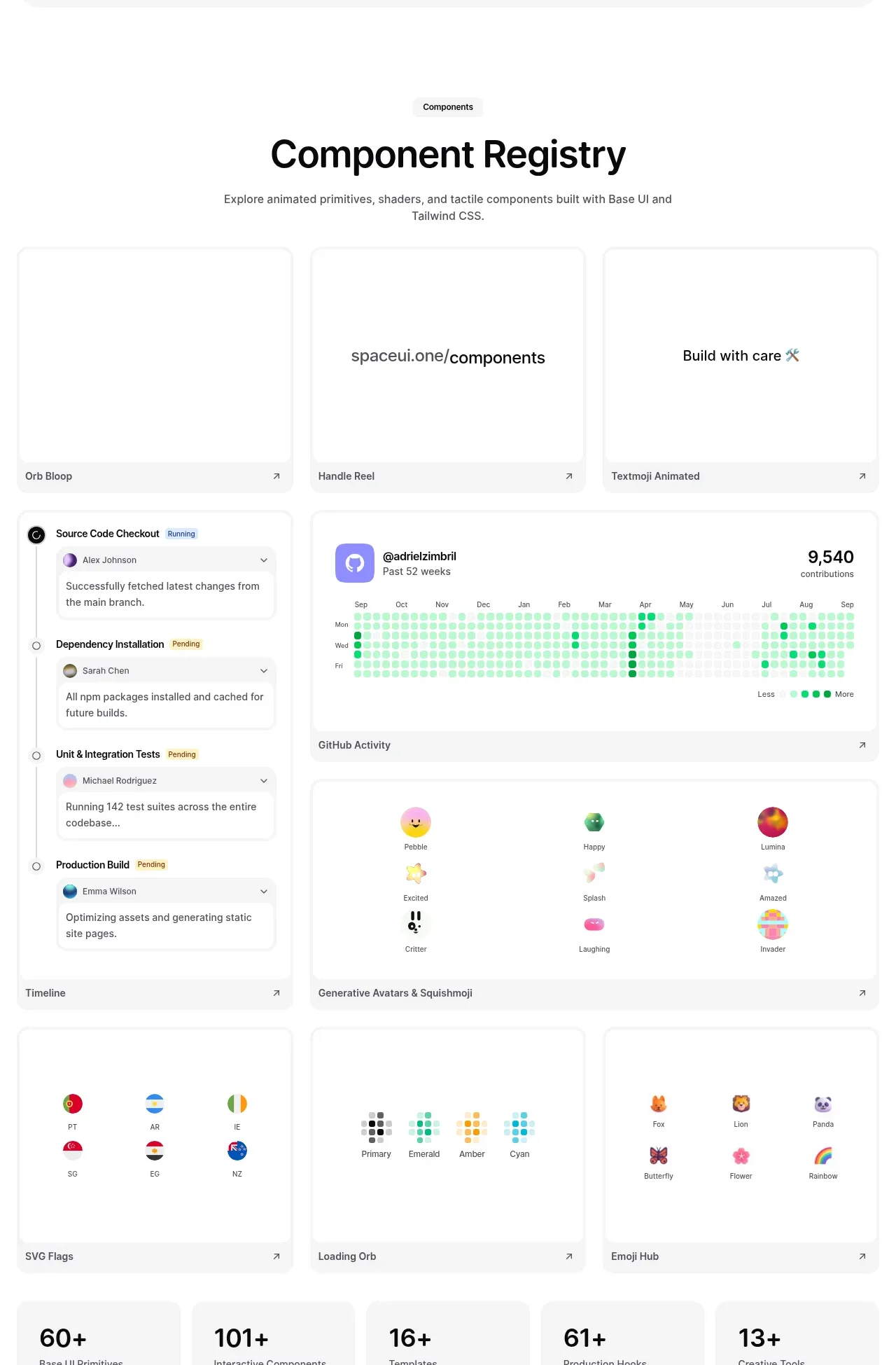 spaceui.one feature grid component