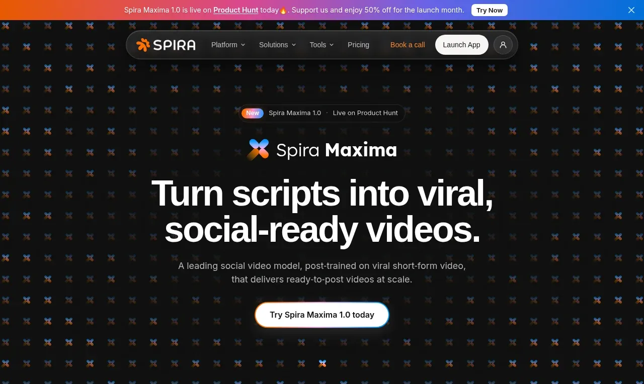 Spira Maxima hero component