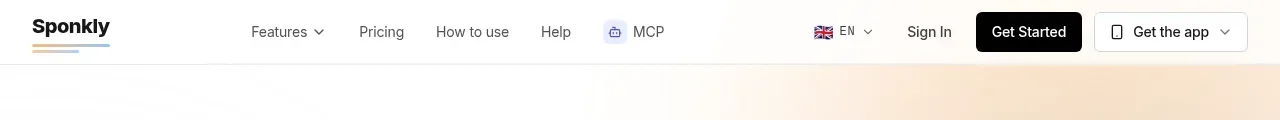 Sponkly navigation component