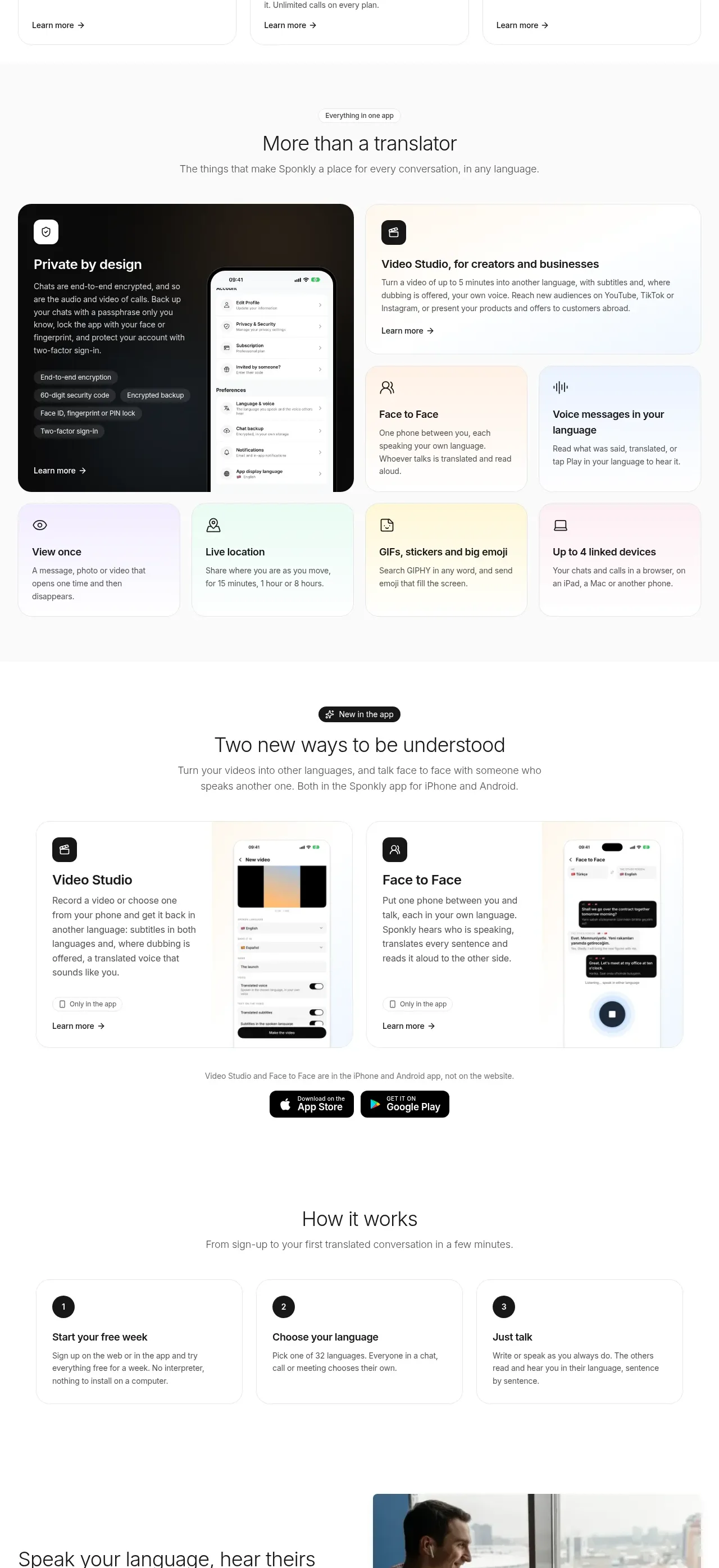 Sponkly feature grid component