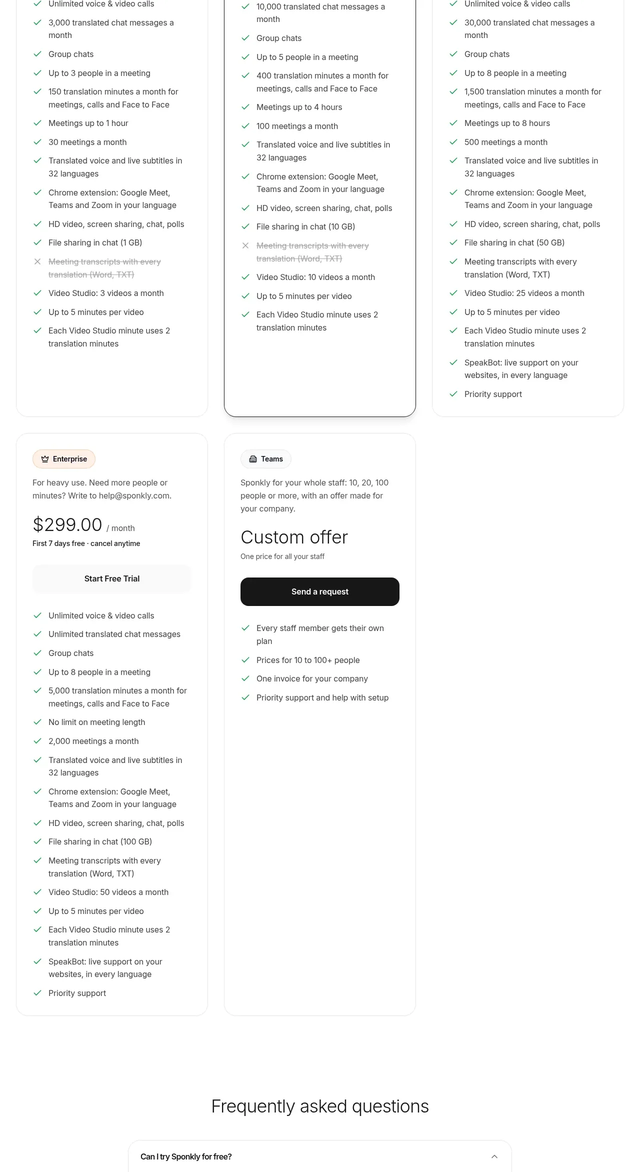 Sponkly feature grid component