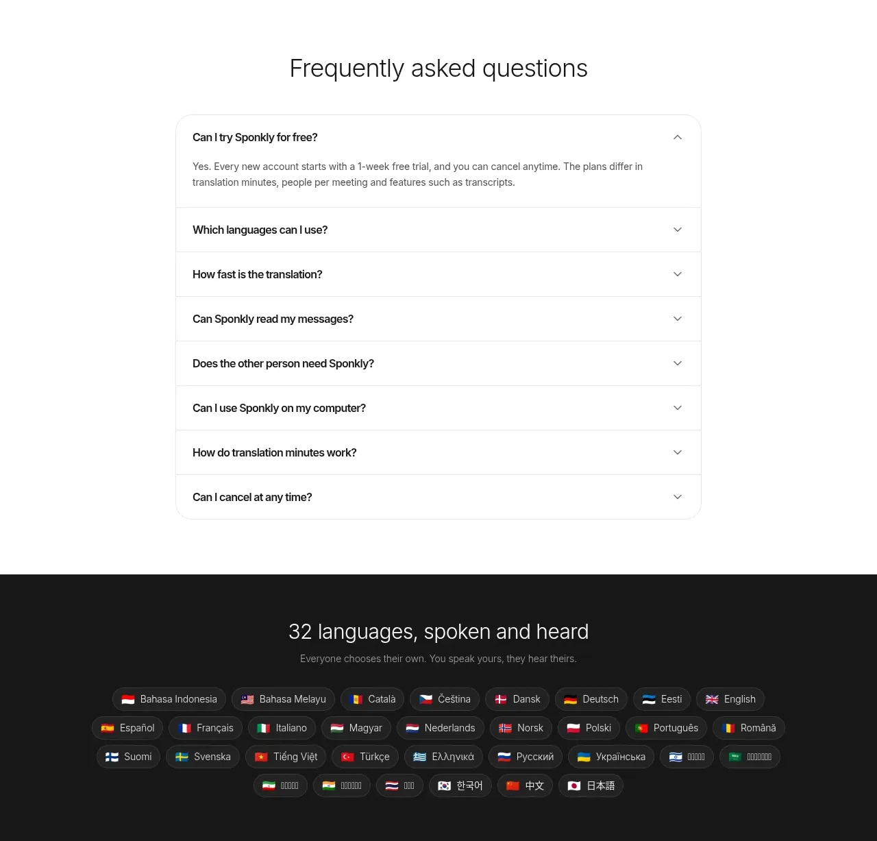 Sponkly pricing table component