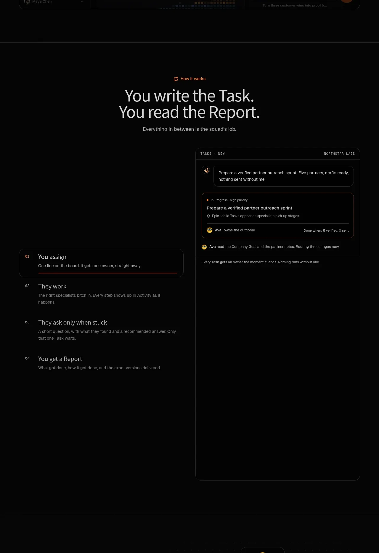SquadRoom feature grid component