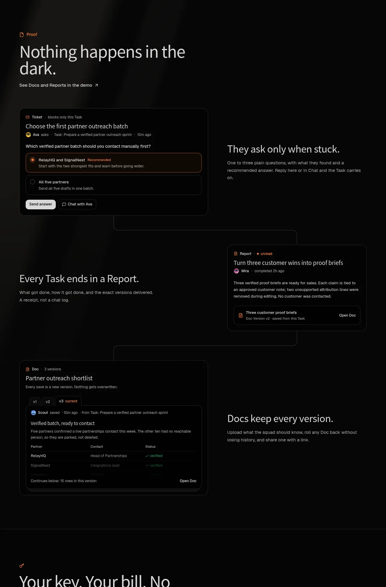 SquadRoom feature grid component